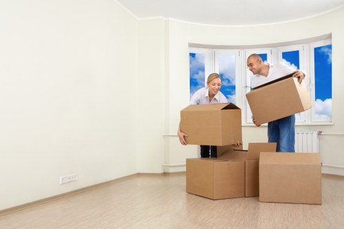 Careful furniture loading for a Battersea home removal