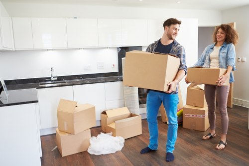 Packing and loading furniture for a home relocation in Battersea