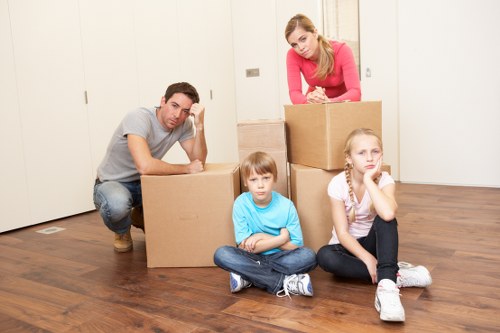Unpacking service helping a Battersea family settle into a new home